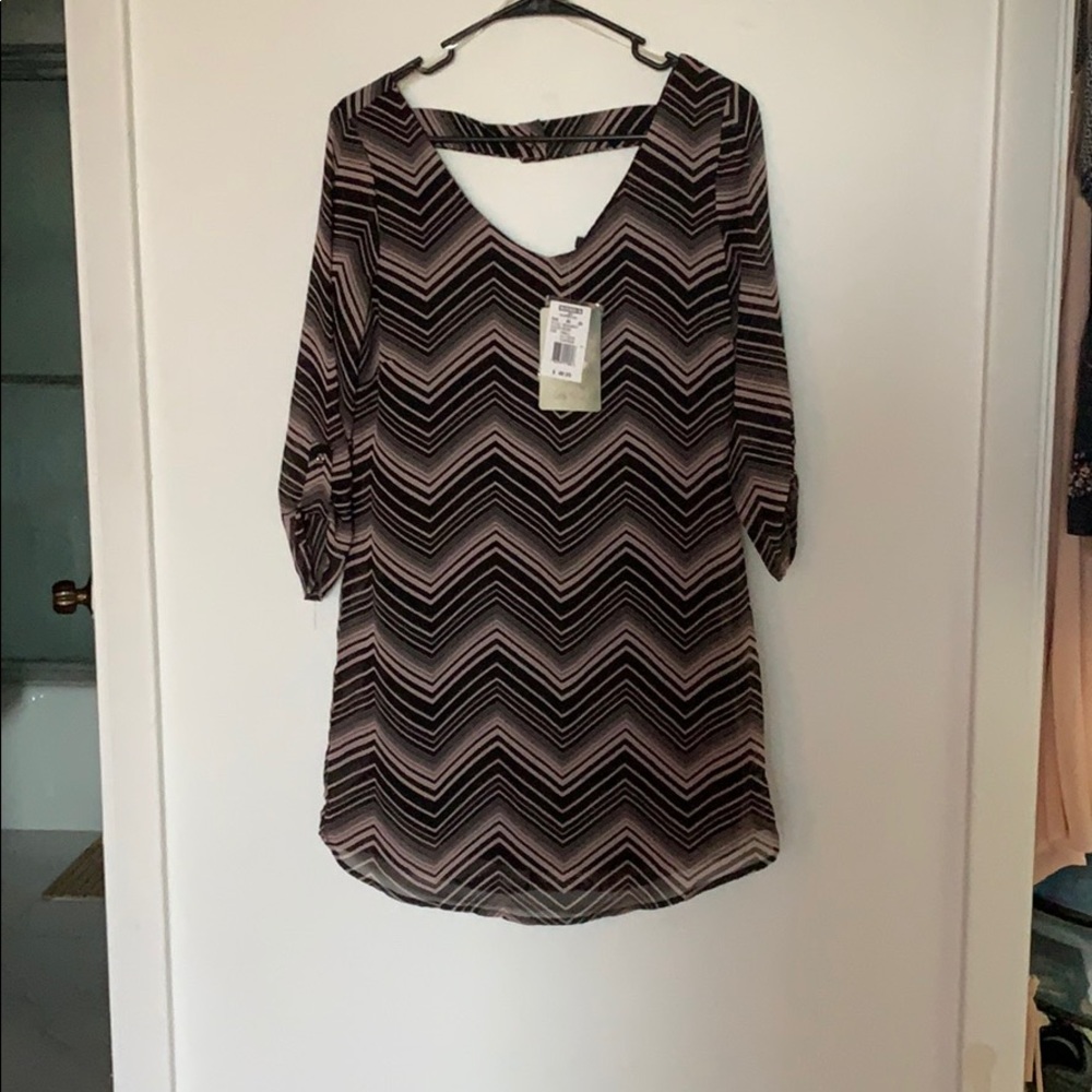 Small Purple Zig Zag Work Professional Dress
